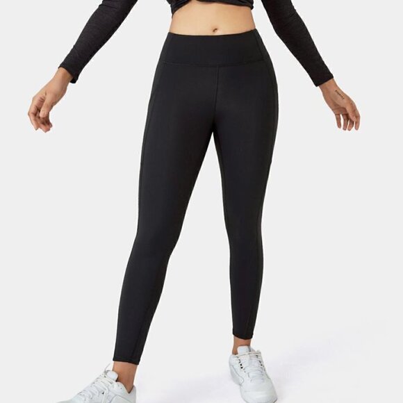 Halara Everyday High Waisted Side Pocket 7/8 Leggings in Black Size XS NWT - Picture 2 of 7